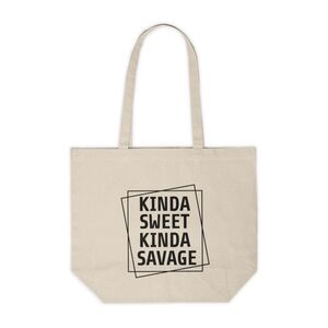 Kinda Sweet Kinda Savage Custom Canvas Tote Bag